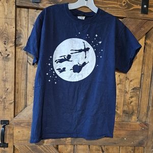 Disney Peter Pan Second Star Flying Graphic Print T-shirt